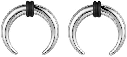 ZS 2 Stück Pincher Tapers Septumringe, 2G 4G 6G 8G 10G 14G 16G Buffalo Horseshoe Stretcher Expander Piercing Zum Dehnen Von Durchbohrten Nasen Ohr Messgeräten (12g, 11mm)