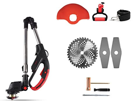 4000W 36000 RPM Brushless Cordless Electric Prato Falciatrice Portatile Pieghevole Giardino Potatura Utensili elettrici Tagliaerba (Color : Without Battery, Size : Small)