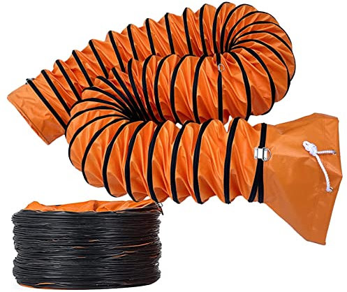 IkErna Lüftungsschlauch Für Lüftungsschläuche Einsensvoller Flexibler Kanal Abhauen 8 16 24 Pvc Runde Schlauch 16,5 Fuß 33 Fuß Einfach Zu Biegen/300Mm*5M