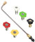 Hochdruckreiniger Wand Verlängerung mit 5 Sprühdüsen, Edelstahl Sprühlanze Wand Verlängerung für Kärcher K2 K3 K4 K5 K6 K7, Dirt Blaster Power Lanze für Autoreinigung (90°)