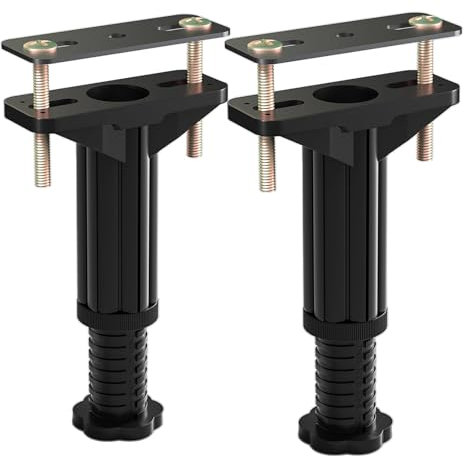 pingping1991 2 Pcs Pieds pour Sommier à Lattes,rehausseur de lit,Pieds de Meubles Réglables Pied de Support de Meubles pour Sofa, Lit, Armoire, Cabinet