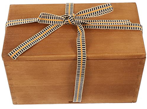 VILLFUL Handmade Ceramic Tea Cup Vase Decorative Wooden Box Rustic Storage Organizer