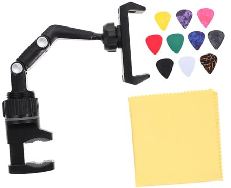 SHOWERORO 1 Set Musikinstrument Telefonhalter Tablet Halter Mikrofonhalter Musikinstrument Kopfständer Gitarre Übertragung Halterung Verstellbarer Handy Ständer Handy Klemme