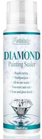 Diamond Painting Versiegelung, schnelltrocknender Diamond Painting Kleber, Transparenter Versiegelung für Diamond Painting für 5D Diamond Painting, Puzzle und DIY Basteln (120ml, 1)