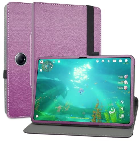 MAMA MOUTH Kompatibel mit OnePlus Pad 2 hülle,360° Drehbarer Stand Cover Premium Schutzhülle Tasche Etui mit Ständerfunktion Case für OnePlus Pad 2 12.1 Zoll Tablet,Violett