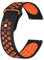 BISONSTRAP Bracelets de Montre pour Hommes et Femmes, Bracelets en Silicone Respirant, Bracelet à Boucle Sport à Dégagement Rapide, 22mm, Noir/Orange