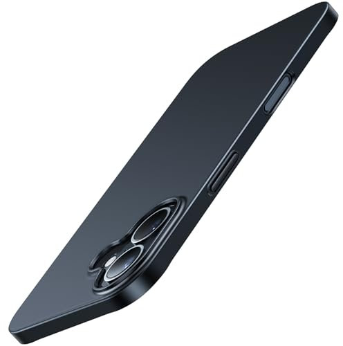 TORRAS Ultra Thin for iPhone 16 Case, Velvety Touch & Elegant Look, Slim Protective Phone Case for iPhone 16 Cover, Matte Black