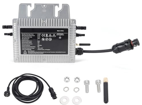 Onduleur d'onde Sinusoïdale Pure, 800W Micro-Onduleur WiFi, intégré à MPPT avec Relais de Garde, adapté à L'application de Tir de Grille Solaire, Analyse des Données en Temps Réel