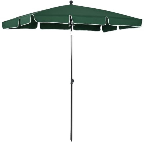 DecHome - Ombrellone da Giardino Rettangolare 2x2.4 m con Inclinazione Regolabile e Palo in Alluminio colore Verde e Nero