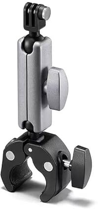 Reflex Camera Metal 360 Degree Ball Head Super Clamp Mount - Bike & Motorcycle Handlebar Holder Clip for GoPro Max, Hero, Insta360, DJI Action, DSLR, Monitor - Secure, Adjustable & Durable Mount