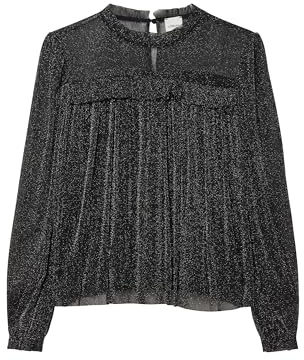 s.Oliver Festliches Shirt aus Glitzermesh mit Rüschen