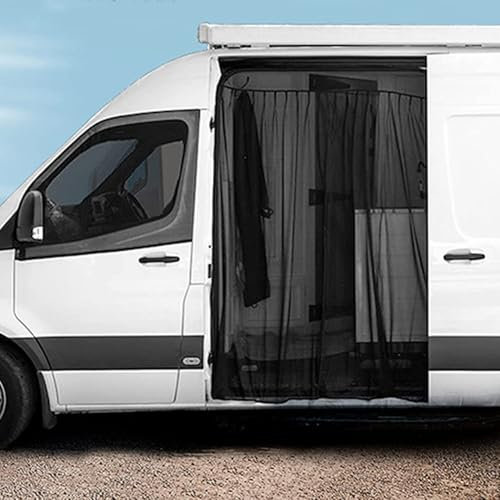 Magnetic Van Bug Screen for Mercedes Sprinter, Ford Transit, Medium & High Roof Side Sliding Door and Rear Door, Mosquito Net for Campervans RV (79 (h) x 67 (w))