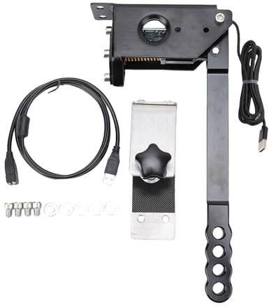 64 Bit Handbremsen-Kits, Einstellbare SIM Rennspiele PC Handbrake, Hall Sensor Linear 64Bit USB Handbremse für PC, Stahl -Legierungs Renn -Zubehör, kompatibel mit G27 G29 G920 G923 T500 T300