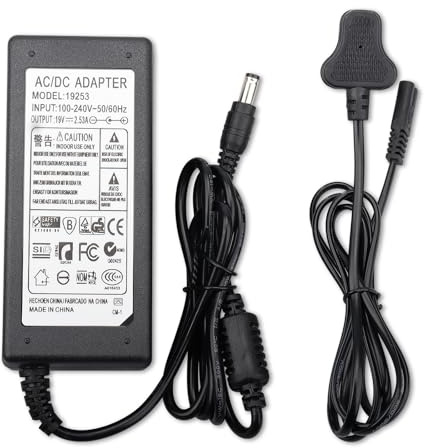 19V Charger for HP Monitor 24mh 24m 24fh 23er 23es 22f 27f 32f, AOC 22B2H 27B2A 27B2H 27B1H 27V3H U27V4E 24B1H E2280SWHN KOORUI 27E6QC, Philips Gaming Monitor Display Charger Power Cord Cable 48W