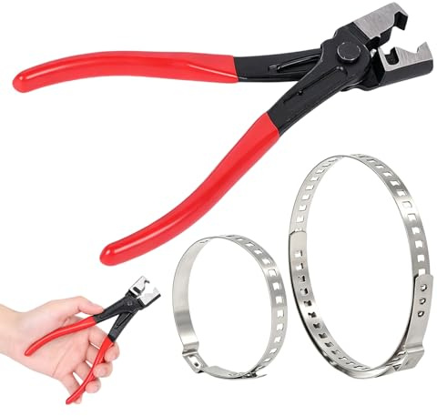 3 Pcs Heavy Duty Hose Clamp Pliers, CV Boot Clamp Pliers with Adjustable CV Boot Clips, Collar Clamps Repair Tools, Universal Auto Hand Plier Sets for Most Cars Trucks and SUV