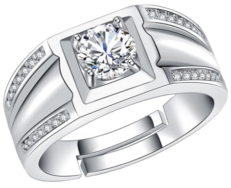 Hoement Eleganter Kupfer Ehering für Männer in Weiß Stilvoller und Einfacher Fingerschmuck für Täglichen Gebrauch und Abschlussfeier
