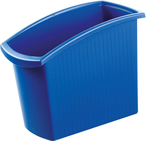 HAN 1840-14, corbeille à papier MONDO, élégante, ergonomique, rectangulaire et svelte, 18 litres, bleu