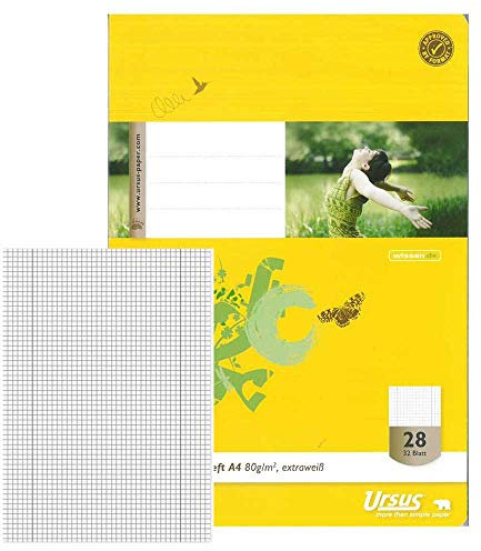 Ursus Basic 040432028 Chlorfrei - Hefte 20 Blatt A4 32 Blatt Lin28