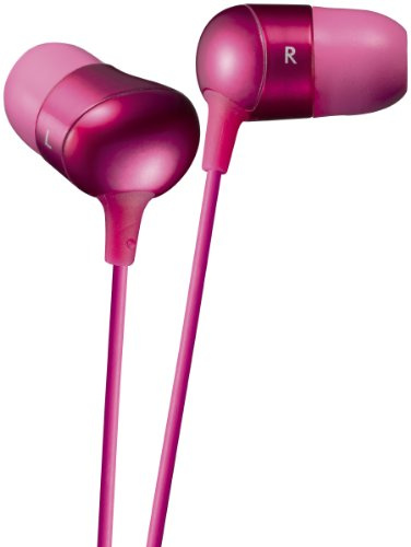 JVC HA-FX35-P-E Marshmallow Headphones with Brushed Aluminium Effect - Pink