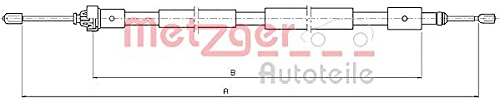 Seilzug Feststellbremse rechts Trommelbremse METZGER passend für CITROEN XSARA PICASSO