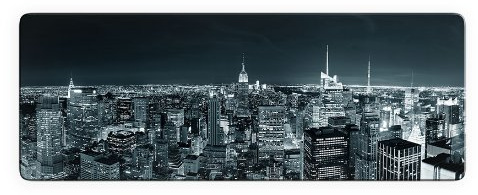 New York Glasbild Stadt Fotografie Skyline Wohnzimmer Loft Panorama 80x30cm Vintage Glasposter GA17631