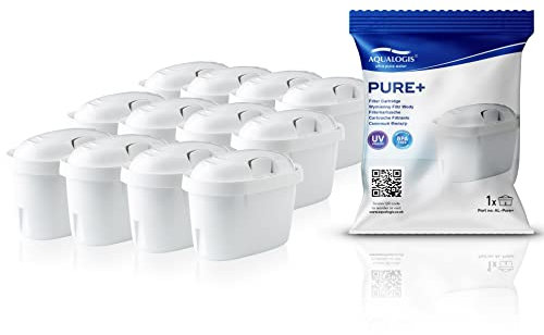 Aqualogis Wasserfilter, kompatibel mit Brita Maxtra+ Maxtra Style Marella Cool Elemaris XL, 12 Stück