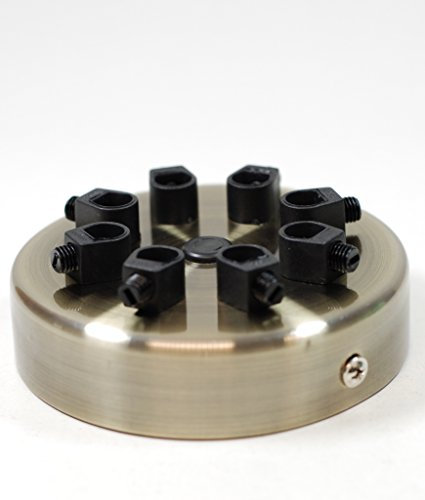 8 Point Outlet Ceiling Rose | Antique Brass