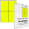 100 selbstklebende Etiketten neongelb von 105 x 148,5 mm - 4 Etiketten/Blatt - 25 Blatt A4 / Papier matt - Farbe - Für Inkjet/Laser/Kopier Drucker - Etiketten farbig
