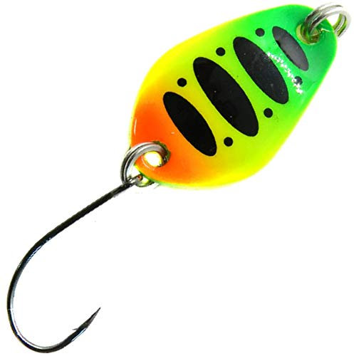 Paladin Trout Spoon 2,1g Forellenblinker, Farbe:grün-gelb-orange/Fluo gelb