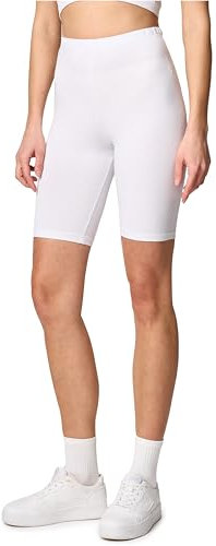 Merry Style Damen Sport Leggings kurz Sportleggings Radlerhose Sporthose aus Baumwolle MS10-200 (Weiß, XXL)