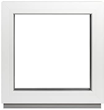 Alle Grössen Festverglasung Kunststoff Fenster - Kellerfenster BxH: 40 x 40 cm weiß fenster- Doppelverglasung Fenster Für Gartenhaus/Garagen Fenster -Premium Kunststofffenster BxH: 400 x 400 mm