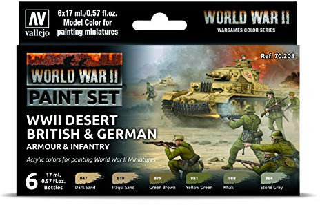 Vallejo 070208 - Kit de pintura de infantería alemana y británica