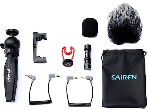 ULANZI Vlog Kit 3: MT-03 Tripod + ST-02S Phone Holder + VM-Q1 Microphone