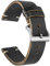 Weich Horween Leder Armband 18-22mm Schnellwechsel - Vollriemenleder mit Bürstetem Edelstahlverschluss (Passt 17-21cm Handgelenk, 4 Farben)