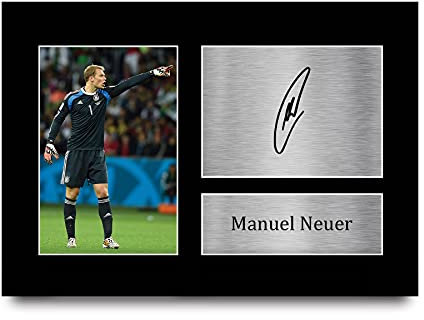 HWC Trading A4 Manuel Neuer Deutschland-Geschenke gedruckt Autogramm Bild für Fans und Unterstützer der Unterzeichnung - A4