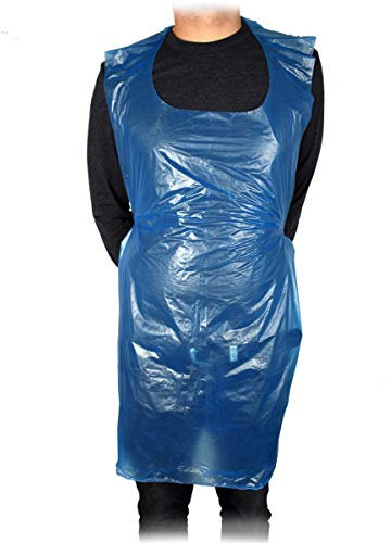 PACK OF 100 Premium Quality Disposable Aprons BLUE Medical Grade PPE Apron Gowns Perfect for Everyday USE for Hospital Shops Hair Dresser Cleaning Restaurant Clinic School ONE SIZE FITS ALL