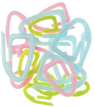 MSemis 15 Stück Bonbonfarbene Split Stitch Ring Crochet Knitting Marker Spaltring DIY Strickwerkzeuge Häkeln Locking Nähzubehör Mischfarbe Kunststoff Ring Blau + Pink + Grün One Size