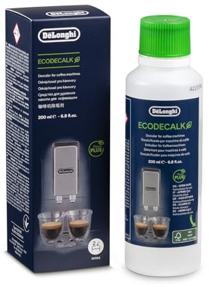 De'Longhi DLSC202 ECODECALK - Descalcificador para máquinas de café ecológica, ingredientes de materias primas naturales, 200 ml
