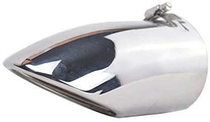 iSpchen Auto Auspuff Endrohr 76mm Edelstahl Auspuffrohr Schalldämpfer Endrohrblende Auspuffendrohr Auspuff Blende Endschalldämpfer Endrohr Auspuffblende,Sliber