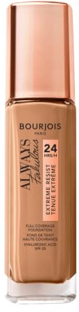 Bourjois Always Fabulous 24H Foundation 425 Honey, 30 ml – Perfekter 24h Matt-Teint, hohe Deckkraft, angereichert mit Hyaluronsäure, glatte & cremige Textur, langer Halt