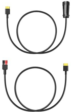 BLUETTI RV Kabel 12V/30A, Aviation Stecker auf XT60 Kabel und XT60 auf SPC45 Kabel (Anderson Stecker), Kompatibel mit BLUETTI Tragbare Powerstation AC200MAX