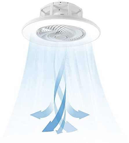 NAIZY 90W Deckenventilator mit Beleuchtung LED Ventilatorlampen mit Fernbedienung Dimmbar Deckenleuchte Morden Leise Ventilator für Wohnzimmer Schlafzimmer