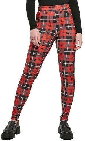 Urban Classics Damen Yogahose, Klassisch, Redcheck, M