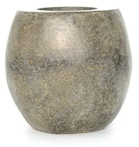 wohnfreuden Naturstein WC-Toiletten-Bürstenhalter 15x20cm poliert Flussstein Toilettenbürste WC-Garnitur Bad Zubehör