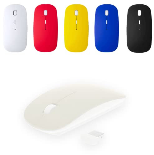 ANTEVIA - Souris sans Fils et Optique Blanc |Plus DE 10 MODELES| USB Ergonomique (Lyster Blanc)