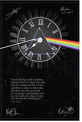 Pink Floyd Zitat | Time | Fotodruck Poster | vorsigniert | Pro Glanzpapier | Größe: A4 (21 x 29,7 cm)