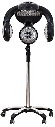 DNYSYSJ Professional Standing Hair Hood Dryer, 1400W, Portable, Height Adjustable, Even Heating, Accurate Temperature, For Salon SPA Home Use, Black