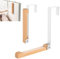 Foldable Wood Over The Door Hooks,Wooden Foldable Coat Hooks,Folding Door Hook,Over The Door Clothes Hanger Hook for Hanging Towels,Clothes (1PCS White)