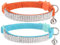 EXPAWLORER Katzenhalsband mit Sicherheitsverschluss, weiches Samtband selbstöffnend mit Glocke und Strass, sicher und verstellbar, idealer Halsband für Katzen & Kleine Hunde, 2 Stück