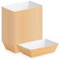 MAXI PRODUTCS -100 Unidades- Barquilla rectangular de cartón kraft 15 x 8,5 x 4,5cm - Resistente a la grasa - biodegradable, comida rápida,take away - APILABLE